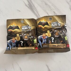 Mighty Mini's Series 1 Mini Figure Mystery Pack Batman v Superman Bundle of 2 TT